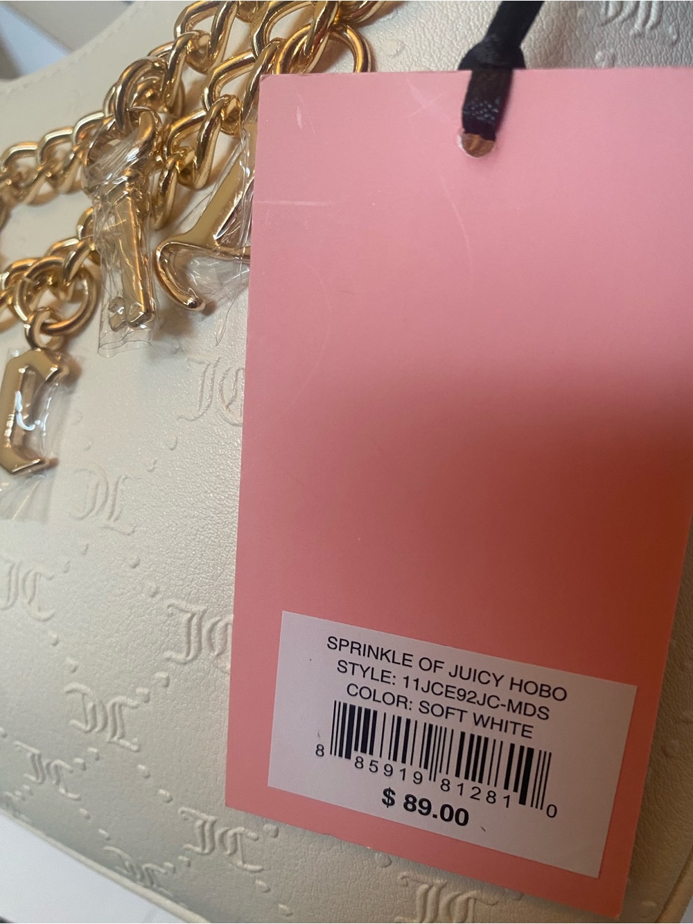 Juicy Couture Hobo Bag with Chain Accent - NWT - Picture 6 of 14